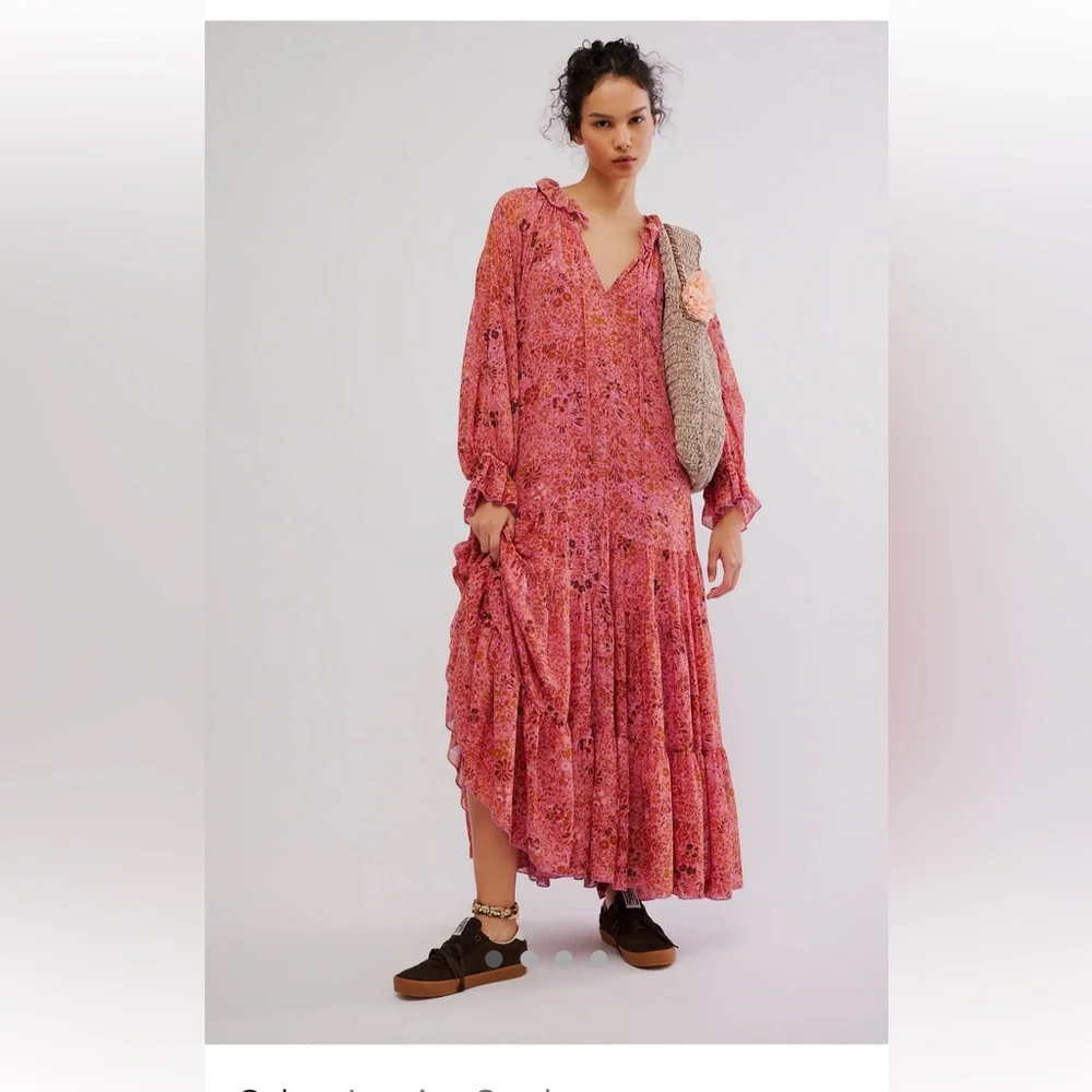 NWOT Free People feeling groovy Maxi dress - Picture 4 of 13